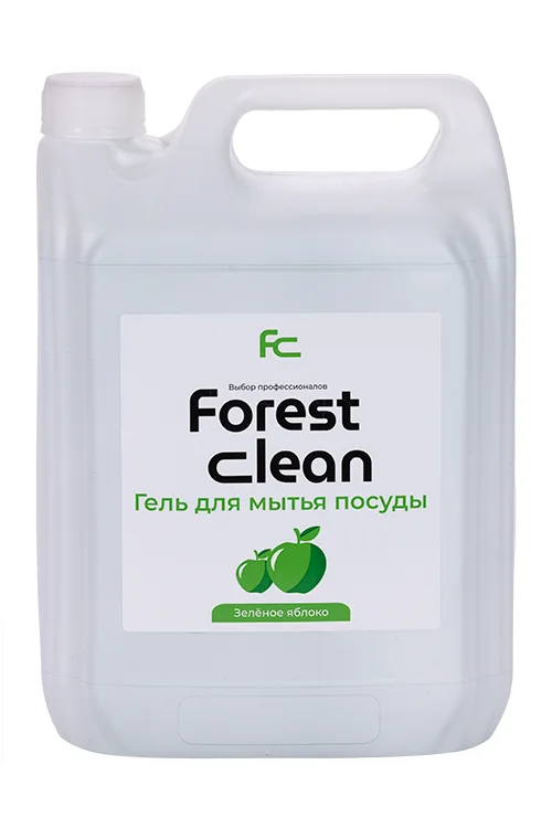 Гель Forest clean Зеленое яблоко для мытья посуды 5 л