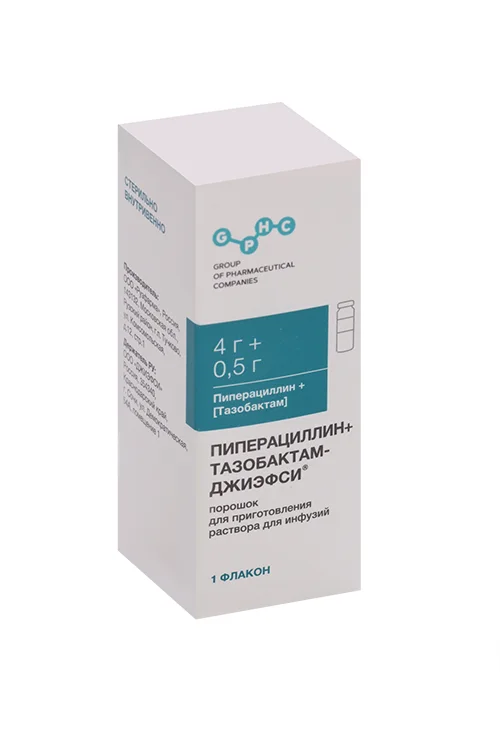Пиперациллин+Тазобактам-Джиэфси® порошок 4+0.5 г 4.5 г