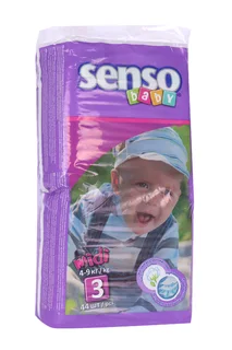 Подгузники Senso baby Midi крем-бальз (4-9 кг) 44 шт