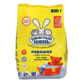 Порошок Ушастый Нянь для стирки детского белья 800 гр
