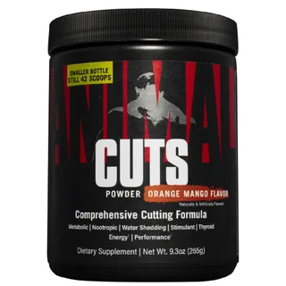 Жиросжигающий комплекс Энимал Катс Паудер (Animal Cuts Powder), апельсин-манго, 265 г, Universal Nutrition