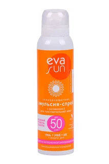 Эмульсия-спрей EVA SUN солнцезащитная SPF 50 СЗФ для чувствит кожи, 120 мл