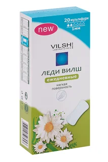Салфетки Леди Вилш Мультиформ ежедневные 20 шт