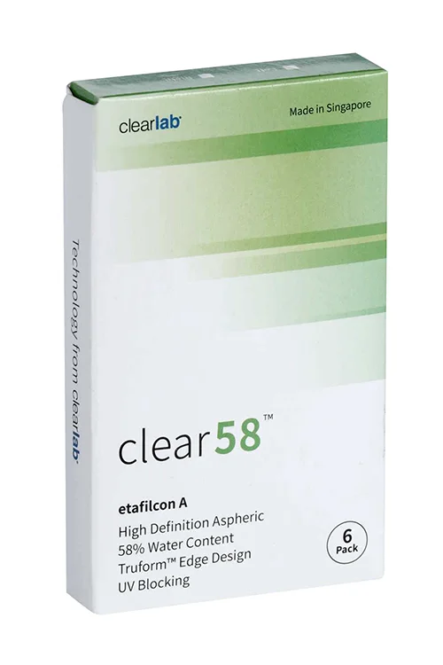 Линзы Clearlab Clear58 контактные R 8,7 (диоптрия -4,0) 6 шт