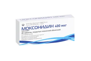 Моксонидин 400 мкг 28 шт таблетки покрытые пленочной оболочкой