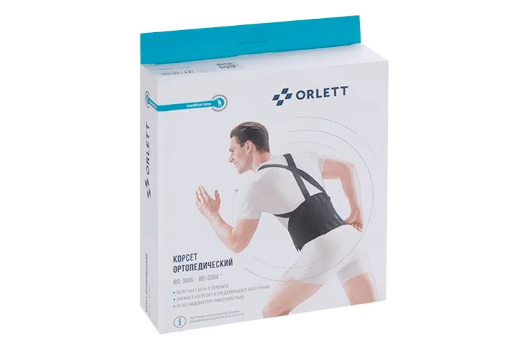 Корсет Orlett ортопедич для спины р XL черный