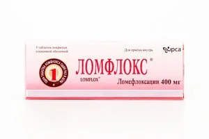 Ломфлокс 400 мг 5 шт таблетки покрытые пленочной оболочкой