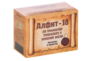 Алфит-18 для проф и леч тромбофлебита утр / вечер 2 гр 60 шт