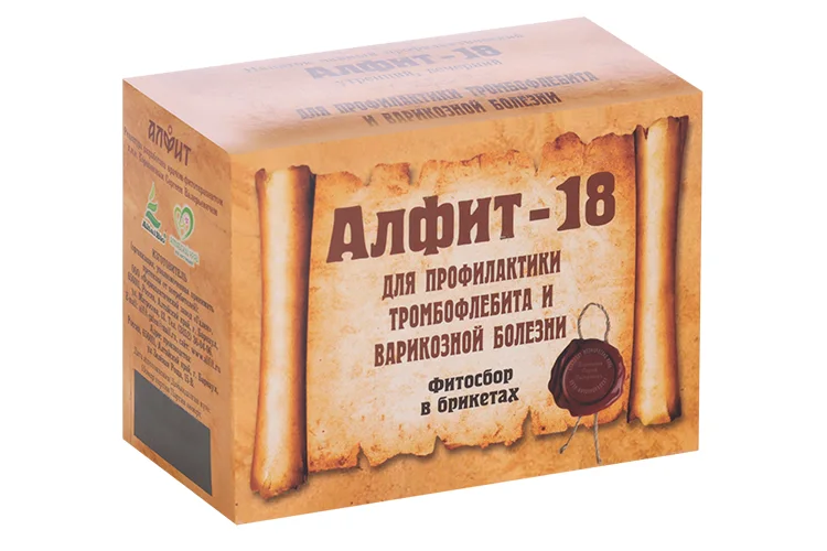Алфит-18 для проф и леч тромбофлебита утр / вечер 2 гр 60 шт