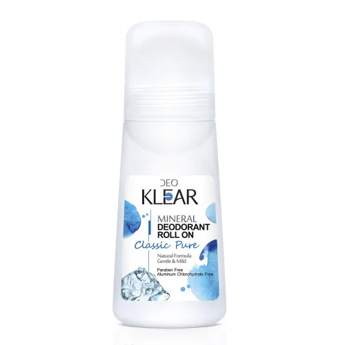 Минеральный роликовый дезодорант DeoKlear Classic Pure без отдушек 65 мл