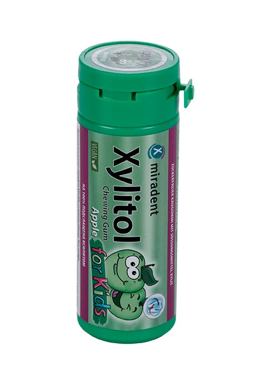 Резинка жевательная Miradent Xylitol со 100% ксилитом яблоко 30 шт
