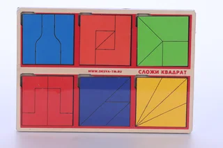 Материал дидактический Нескучные игры Сложи квадрат 2 уровень