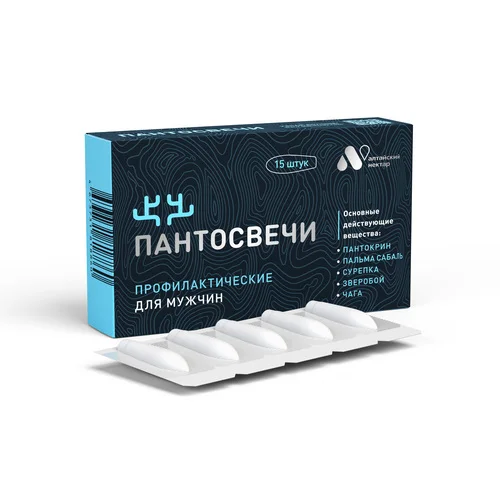 Пантосвечи Алтайский марал для мужчин крем твердый 15 шт