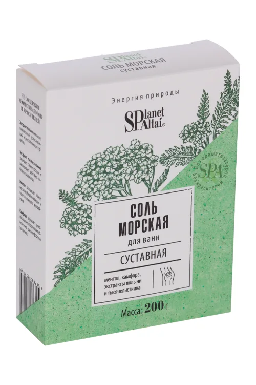 Соль морская Планета СпаАлтай Суставная мент / камф / экс полын / тысячелистн 200 гр