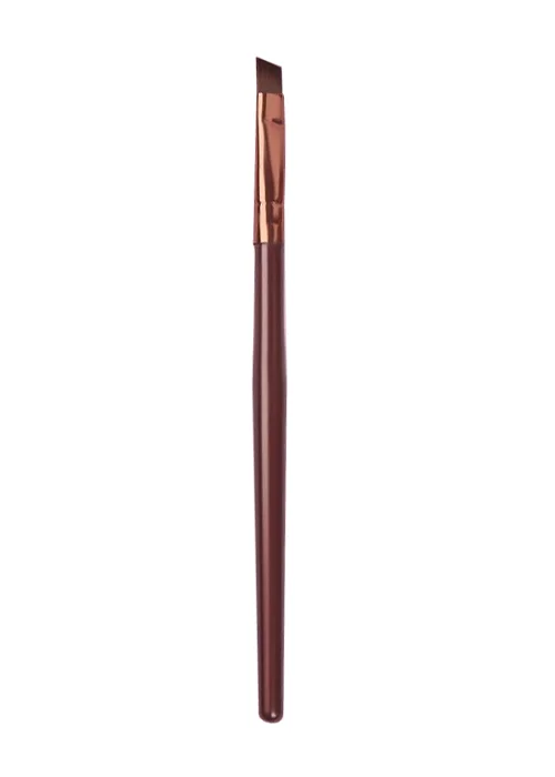 Кисть для макияжа Queen fair Brush Сoffee скошенная 13 см цвет коричневый / бронзовый