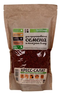 Семена Никольские ПроРостки для проращивания микрозелени кресс-салат 500 гр