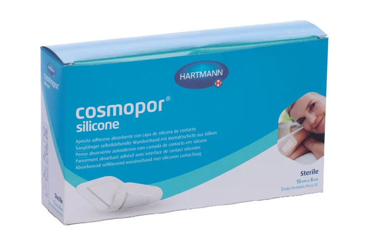 Повязка Cosmopor silicone с контактным слоем из силикона 15×8 см 5 шт