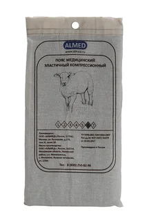 Пояс Almed мед эласт согревающий с шерстью овцы р 6