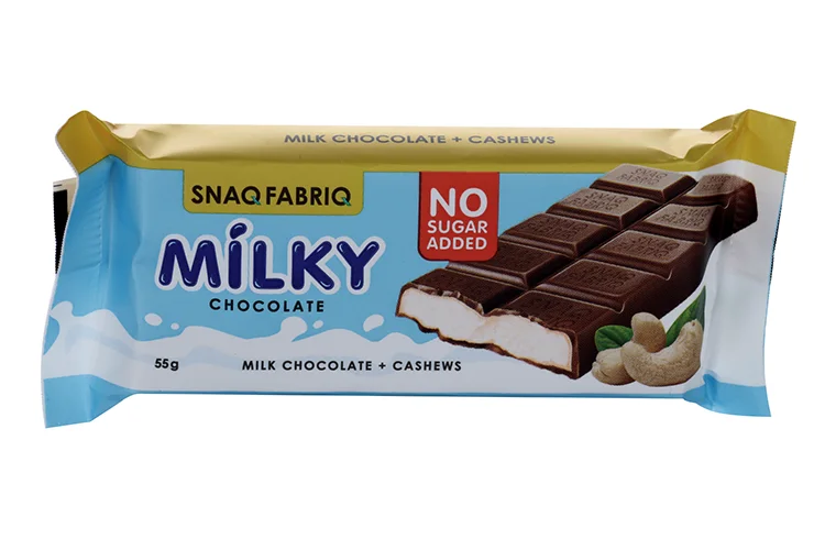 Шоколад Snaq Fabriq молочный с молочно-ореховой пастой 55 гр