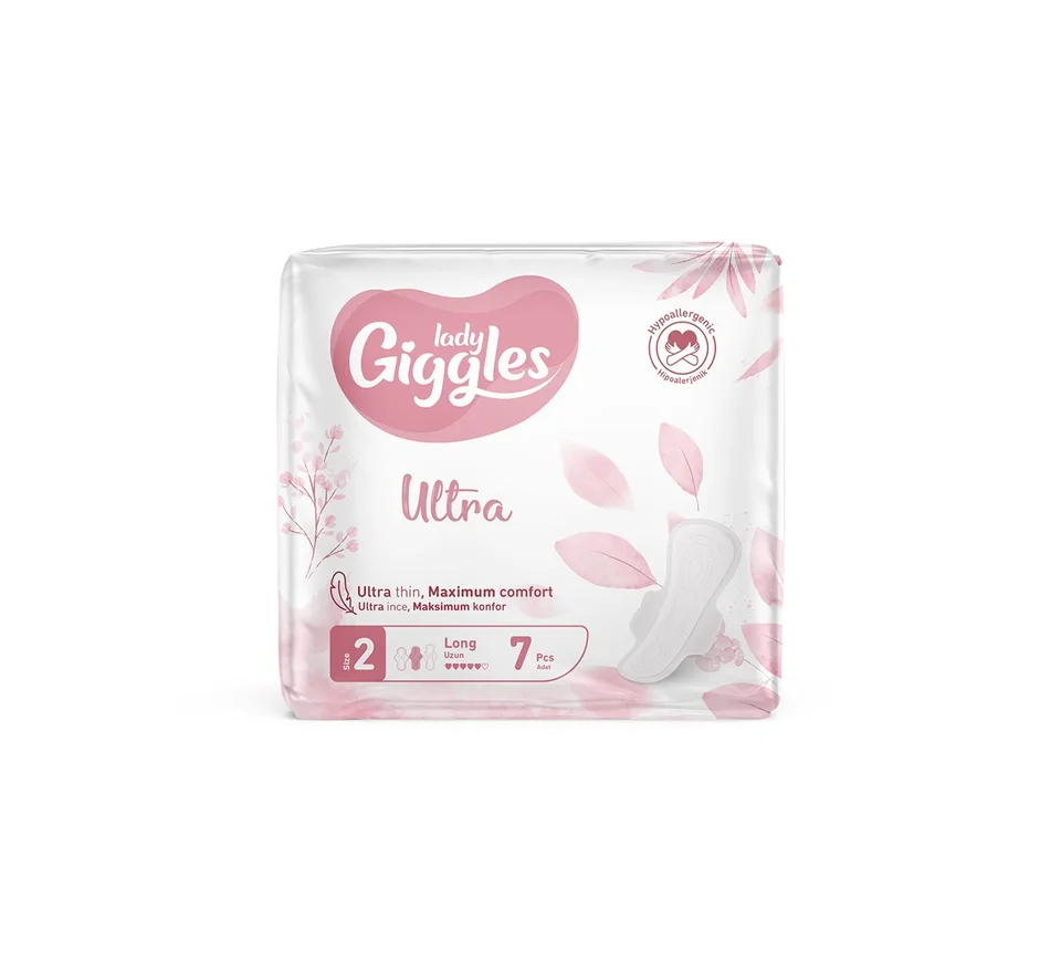 Прокладки ультратонкие Lady Giggles Ultra long, 7 штук