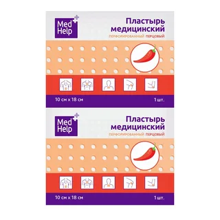 Медхелп Пластырь Перцовый Перфорированный 10×18 см