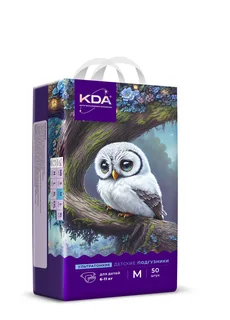 Подгузники детские КДА Кидс ультратонкие M (6-11 кг) 50 шт