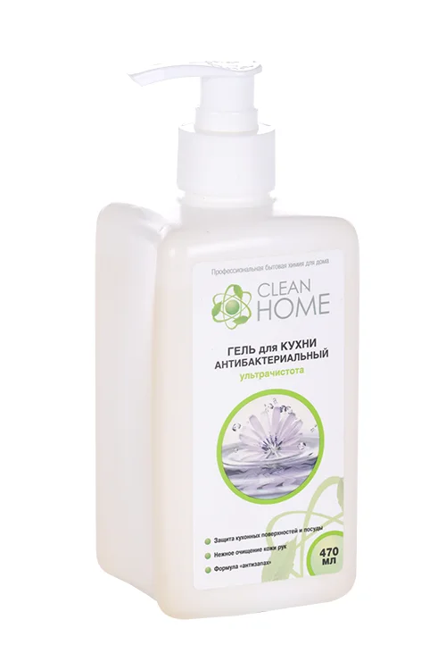 Гель Clean Home антибактериальный ультрачистота для кухни 470 мл