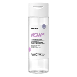 Тоник для лица Cleanplus Anti AGE Power антивозрастной 200 мл