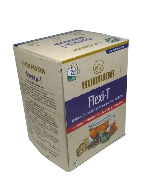 Травяной напиток Kumuda Флекси-Т для подвиж суст Имбирь / Куркрма / Лакрица / Боерхавия раскид 40 гр