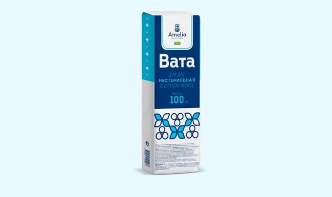 Вата Амелия Зиг-Заг хир. н/стер. 100г
