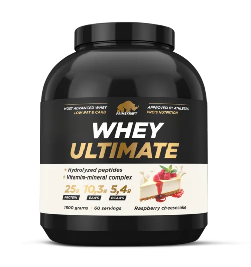Протеин Prime Kraft Whey Ultimate со вкусом Малиновый чизкейк 1 800 гр