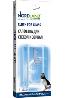 Салфетка для стекол и зеркал Nordland 31×32 см 1 шт