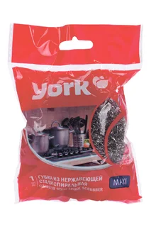 Губка York из нержавеющей стали спиральная Maxi
