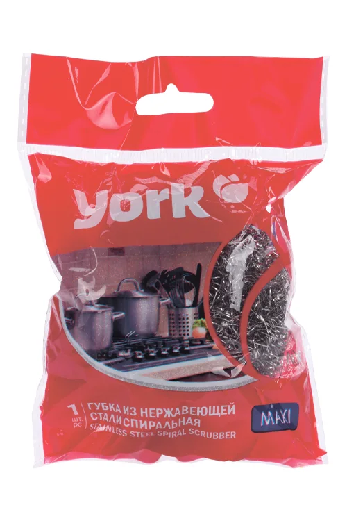 Губка York из нержавеющей стали спиральная Maxi