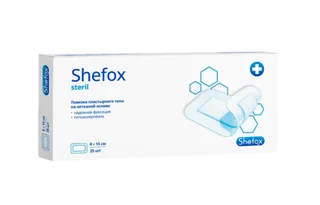Повязка Shefox пластырного типа на нетканой основе 8×15 см 25 шт
