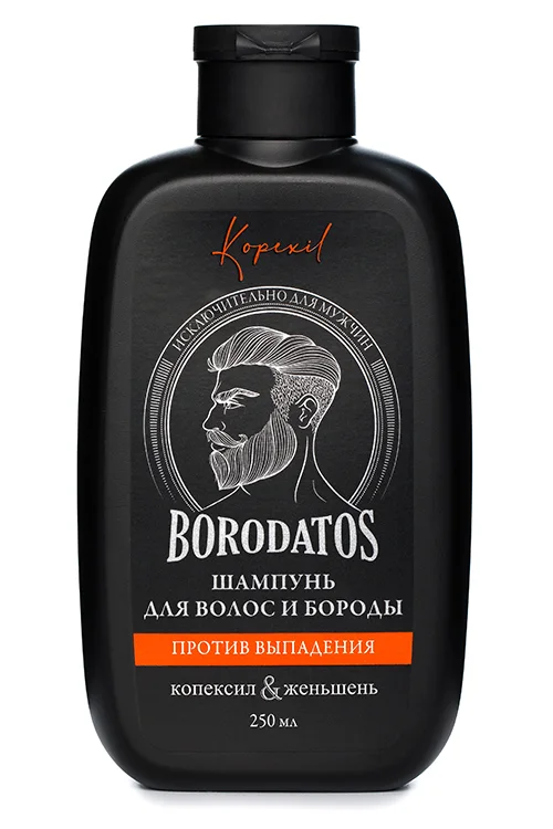 Шампунь Borodatos против выпадения для волос / бороды, 250 мл