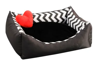 Лежанка с сердечком 50×40×15 см оксфорд бязь искусственый мех