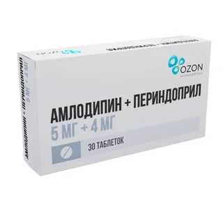 Амлодипин+Периндоприл таб. 5 мг+4 мг 30 шт
