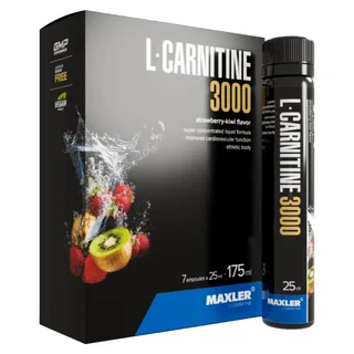 L-Карнитин 3000, со вкусом Клубника-киви, 7*25 мл, Maxler