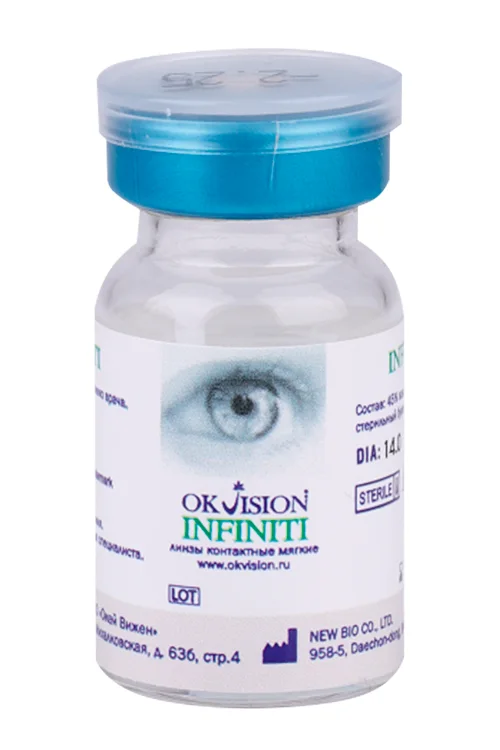 Линзы Okvision Infinity контактные R 8,4 (диоптрия -2,25)