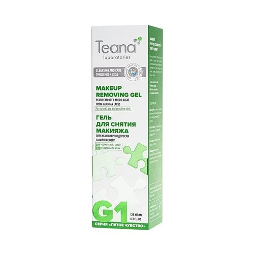 Гель Teana laboratories G1 с экстрактом персика для снятия макияжа, 125 мл, (2017)