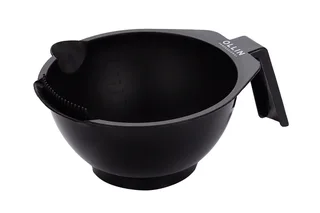 Миска Ollin Professional для окрашивания черная с ручкой / носиком / зубчиками 300 мл