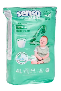 Подгузники-трусики Senso Baby Sensitive maxi детские 4L (9-15 кг) 44 шт