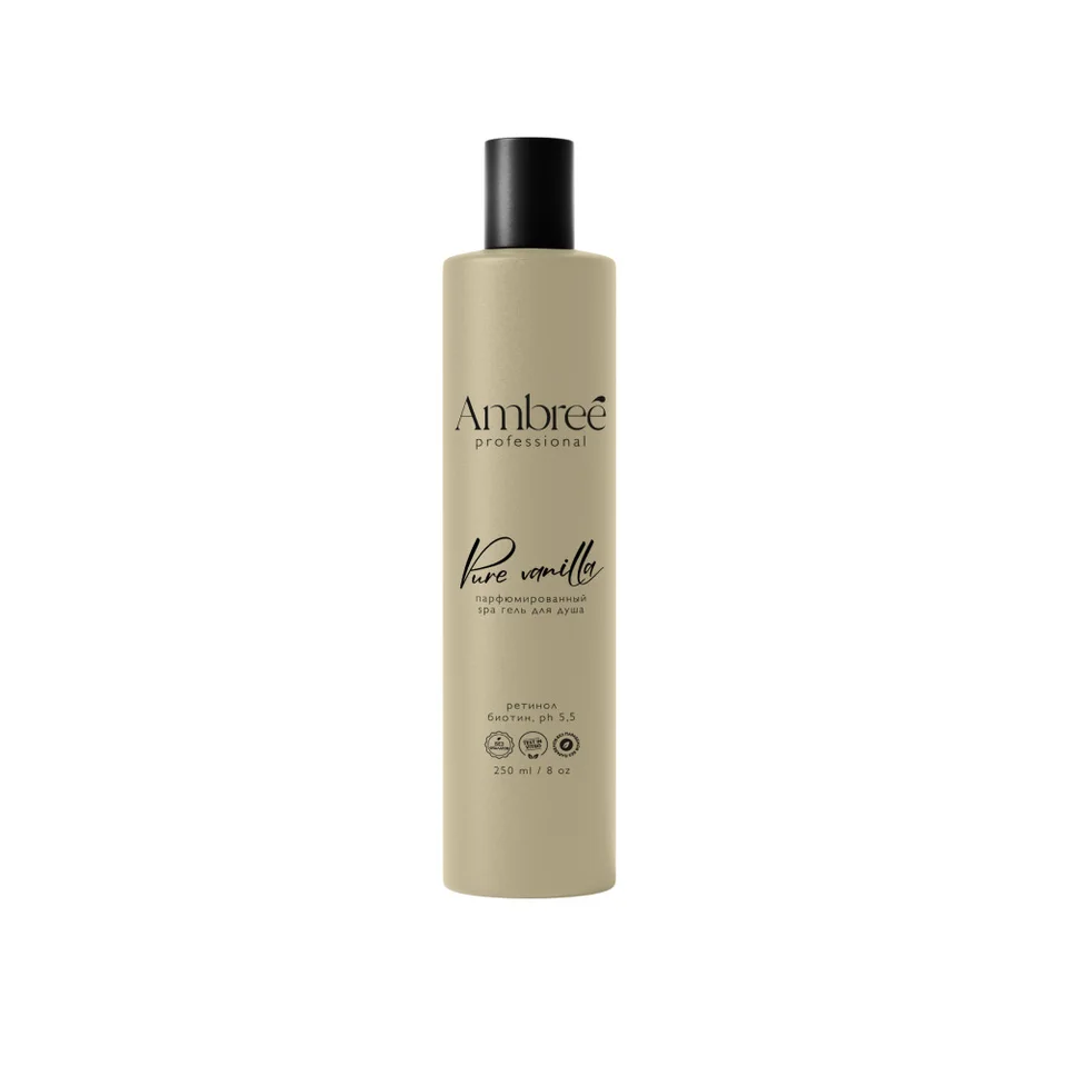Увлажняющий парфюмированный spa гель для душа Ambree professional Pure vanilla 250 мл