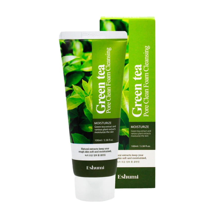 Очищающая пенка для умывания с экстрактом зеленого чая Eshumi Green Tea Pore Clean Foam Cleansing 100 мл