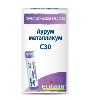 Гомеопатические монокомпонент препараты растительн происхожд 4 гр гранулы гомеопатические C30 Аурум металликум