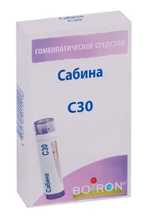 Гомеопатические монокомпонент препараты растительн происхожд 4 гр гранулы гомеопатические C30 Сабина