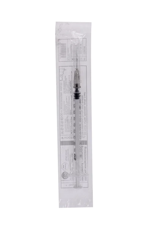 Шприц инсулин 3-х комп Vogt Medical U-100 с надетой иглой 27G 1/2"(0,4×13 мм) 1 мл