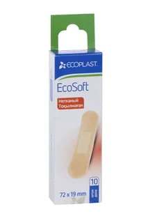 Набор Экопласт пластырь Ecosoft неткан 72×19 мм 10 шт