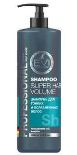 Шампунь EVI Professional Объем и сила для тонких / ослабленных волос 1 000 мл